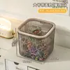 Lixeira de Mesa Doméstica com Tampa, Acessórios de Cabelo de Luxo Leve com Aparência Sofisticada, Caixa Organizadora de Faixas de Cabelo, Caixa Organizadora de Cosméticos