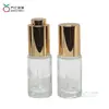 Botella gotero de prensado giratorio 15ml hombro plano fondo grueso botella de esencia bomba de presión galvanizada gotero botella de esencia tipo delgado
