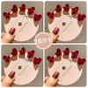 Pinza pequeña de terciopelo rojo para el cabello, horquilla para bebé, para niños, Año Nuevo, Año Nuevo, pinza para trenzar el cabello, tocado, pinza para el cabello de princesa para niña