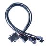 Cable adaptador de ventilador de 6 pines a 4 pulgadas/3 pines, tamaño pequeño, de uno a dos, tres a seis, cinco a cuatro, cable de expansión de chasis AWG