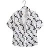 Camisa Floral Hawaiana de Manga Corta Unisex Camisa de Playa con Mangas de Tres Cuartos Talla Grande Atuendo de Pareja para Vacaciones en la Playa Camisa Floral