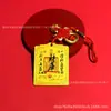 Pingente de baú do tesouro atraindo fortuna com nó chinês, ouro puro 999, decoração criativa auspiciosa para carro e bolsa, atacado de presentes