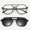 Tj2194 Set Magnético de Doble Haz Gafas de Sol para Miopía de Hombre Sapo Clip Marco Grande para Mujer Flip Portagafas de Sol Polarizadas