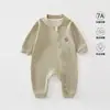 Roupas de Bebê Estilo Primavera e Outono Romper de Lã e Seda com Zíper Macacão de Engatinhar Para Sair Meninos e Meninas Roupa de Casa Fábrica de Origem