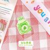 Clipe de papelaria criativo para bebida de desenho animado, clipe de papel de teste de armazenamento diário para estudantes, material acrílico, clipe de decoração de conta