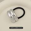 Anillo para el cabello con nuevo temperamento elástico cóncavo-convexo de metal geométrico de viento frío de Europa y Estados Unidos, cuerda para el cabello que combina con todo, cuerda para la cabeza con temperamento retro