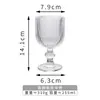 Taza Alta para Helado con Patrón Vertical Estilo Retro, Copa de Champaña, Copa para Postre, Taza para Helado de Yogur, Vaso para Bebidas Frías