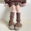 Calcetines para Niños Calcetines de Encaje Estilo Ballet para Mujer Calcetines Largos de Punto Espesos Rayados Verticales Cubre Piernas Otoño e Invierno Cuerno Lolita