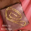 Collar de Oro Arena Vietnamita para Mujer Verano Colgante Duradero Cadena Clavícula Latón de Alta Gama Joyería Artificial Genuino