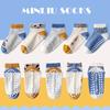 Calcetines de piso antideslizantes para niñas, calcetines finos de primavera y verano para niños, calcetines de malla transpirables para interior con dispensador para niñas