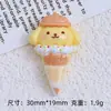 Pastel Lindo de Tintín Juguete de Comida Dibujos Animados DIY Accesorios para Joyería Pegamento de Crema Resina Pequeños Accesorios Hebilla para Zapato con Agujero Material