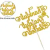 Topo de Bolo Folha de Bordo com Glitter Dourado Bênção de Ação de Graças, Decoração de Bolo para Festa de Ação de Graças de Outono Agradecimento