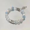 [Sea of Stars] Pulsera de perlas con cuentas azul estrella para mujer, diseño de nicho, pulsera Mori de alto sentido para novia