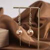 Coreia do Sul Design Sense Personalidade Exagerada Metal Grandes Brincos de Pérola Francês Elegante Moda Brincos de Orelha Brincos Ear Studs Acessórios de Orelha