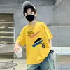 Camiseta Fresca y Moderna para Niños Mayores, Top de Verano 100% Algodón para Niños, Camiseta de Manga Corta Nueva de Verano 2026 para Niños