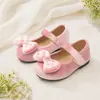 Sapatos Mary Jane de Veludo Vintage com Laço para Meninas, Sapatos Infantis para Festa de Feriado e Apresentação, Sapatos Macios de Princesa Suaves