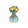 Broche de Planta em Vaso Desenho Animado Emblema de Metal Planta Verde Planta Cacto Decoração Bolsa Roupa Pingente