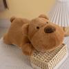Lindo Oso en Posición Acostada Almohada Muñeco Perro Muñeca para Dormir Muñeca Niña Juguete de Peluche Regalo de Cumpleaños