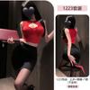 Yiyue Original Ropa Interior Sexy Secretaria Sexy Uniforme Ol que Cubre la Cadera Tentación Discoteca Pijama de No Quitarse Traje para Mujer 1223