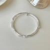 Nuevo Pulsera de Dos Generaciones Envuelto en Espiga de Arroz para Mujer con Colgante de Mariposa y Loto, Pulsera de Plata Pura 999 Chapada de Empuje y Tirón