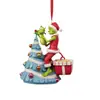 Nuevos Adornos Planos Acrílicos Colgantes Transfronterizos Navidad Creativo Grinch Decoraciones para Árbol de Navidad Decoración de Coche Mochila