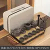 Set de Té Kung Fu de Viaje de Arena Púrpura Set Pequeño Bolsa Portátil Tetera Simple para el Hogar Regalo para Exteriores Logo