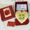 Colgante Puro de Oro 999 en Forma de Corazón, Simbolizando Amor y Devoción, Adecuado como Regalo para Novia en el Día de San Valentín Qixi, Mayoreo