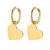Pendientes colgantes de acero inoxidable con forma de flor de corazón de Corea del Sur para niñas, joyería personalizada