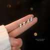 Pendientes de Plata Pura S999 de Trébol de Cuatro Hojas para Mujer, Lindos de Nicho Accesibles Lujo Diseño de Gama Alta Estilo Celebridad de Internet Pendientes con Artesanía de Flor