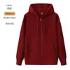 Sudadera con capucha personalizada, engrosada para otoño e invierno, uniforme de grupo, ropa de trabajo con forro polar, logotipo bordado y estampado, cárdigan de hombros caídos