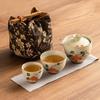 Juego de Té Rápido Shishi Ruyi Pintado a Mano por el Fabricante Juego de Té Portátil para Viaje Camping al Aire Libre Juego de Té Portátil Viaje