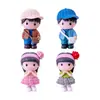 Paisaje en miniatura, figuras creativas de pareja, figuras de muñecos masculinos y femeninos, accesorios decorativos, adornos para coche y escritorio