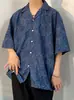 Verano Nuevo Playa Hombres Estilo Americano Atractivo Cubana Media Manga Camisa Juventud Tendencia Versátil Holgada Media Camisa