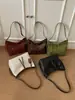 Bolso tejido retro de gran capacidad para mujer, nuevo bolso tote de moda coreana 2026, bolso grande simple para hombro o axila