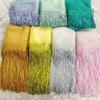 Transfronterizo en stock 40 colores 20 cm lentejuelas hojas flecos encaje Danza Latina vestido de actuación bolsa de zapatos decoración