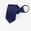 Gravata Masculina com Zíper Formal de Negócios 8cm Gravata Listrada Grátis Noivo Casamento Padrinhos Gravata Vermelha Preta