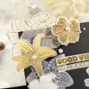 Série Sonho Floral Adesivos para Planejador Dia Bonito Flores Florais com Relevo Dourado Retro Leve Material DIY Adesivos 8 Designs