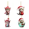 Pingente de Natal Série Gatinho Novo Transfronteiriço Cabides de Natal Decorações de Festa Pingente para Mochila Pingente para Carro