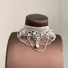 Collar de borlas de perlas estilo francés, nuevo modelo popular 2026, cadena para la clavícula de moda de lujo ligero, joyería de nicho de alta gama al por mayor