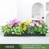 Paisagismo com Plantas Verdes Simulação Floreira Divisória de Piso Arte Floral de Chão Paisagem de Plantas Combinação de Floreira Flor Artificial em Vaso Bonsai Decoração