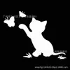 Pegatinas para Coche de Venta Caliente Transfronterizas Animales de Dibujos Animados Gatos Mariposa Calcomanías Decorativas Vidrio de Ventana Carrocería Parachoques Pegatinas