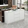 Gabinete Moderno Minimalista para Respaldo de Sofá, Gabinete de Almacenamiento Divisor para Sala de Estar, Aparador de Pizarra de Lujo Ligero, Gabinete de Té de Pared para el Hogar