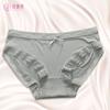 Ropa interior de seda de hielo para mujer, de verano, fina, de algodón, con entrepierna y cintura media, sin costuras, con encaje, sexy