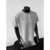 Camiseta de Manga Corta de Peso Pesado Estilo Americano, Hombro Normal, Corte Recto, Edición de Verano para Hombre, Color Sólido de Marca de Moda para Pareja, Elegante de Nicho, Manga Media