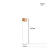 30 Botellas Tubo de Bambú con Tapa de Rosca, Botellas Vacías Transparentes para Envasado de Medicina China, Botellas de Vidrio para Deseos (Drift Bottles), Botellas Dispensadoras de Granos de Café