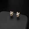 Novos Brincos Mickey Pequenos Fofos de Moda 2021 com Diamante Mini Argola de Orelha Brincos de Celebridade da Internet para Mulheres