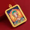 Thangka Semipintado a Mano Ocho Santos Patronos Fondo Azul Colgante Colgante Doce Signos del Zodíaco