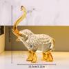 Artesanías de vidrio de cristal al por mayor imagen creativa de elefante cepillado de cristal realista adornos de decoración para sala de estar en casa