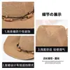 Sombrero de caballero transfronterizo para hombre y mujer, cara pequeña, sombrero de paja, retro americano, paja, vaquero occidental, verano, sombrero para el sol, venta al por mayor