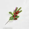 Conjunto de Natal Combinação de Venda Quente Transfronteiriça Frutas de Azevinho Vermelho Flor de Pinheiro Frutinhas Bouquet de Agulhas de Pinheiro Caixa de Presente Acessórios de Decoração de Feriado